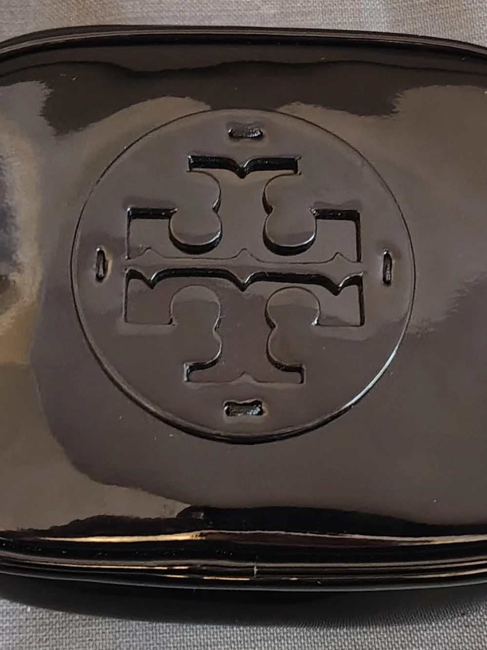 Tory Burch Black Patent Cosmetic Case